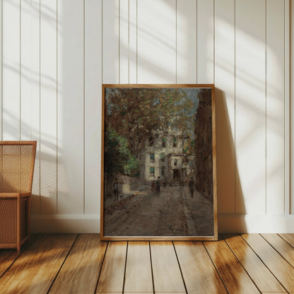 Premium Poster of Beautiful Vintage Street Scene Art Print Posters