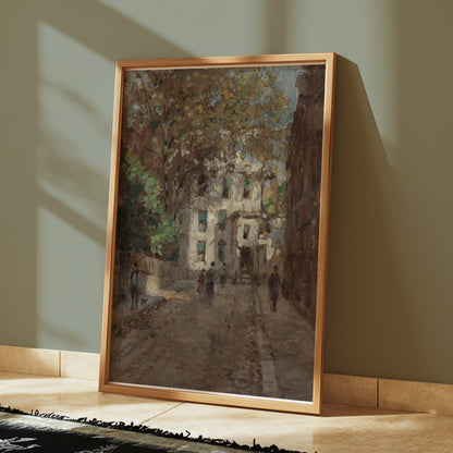 Premium Poster of Beautiful Vintage Street Scene Art Print Posters