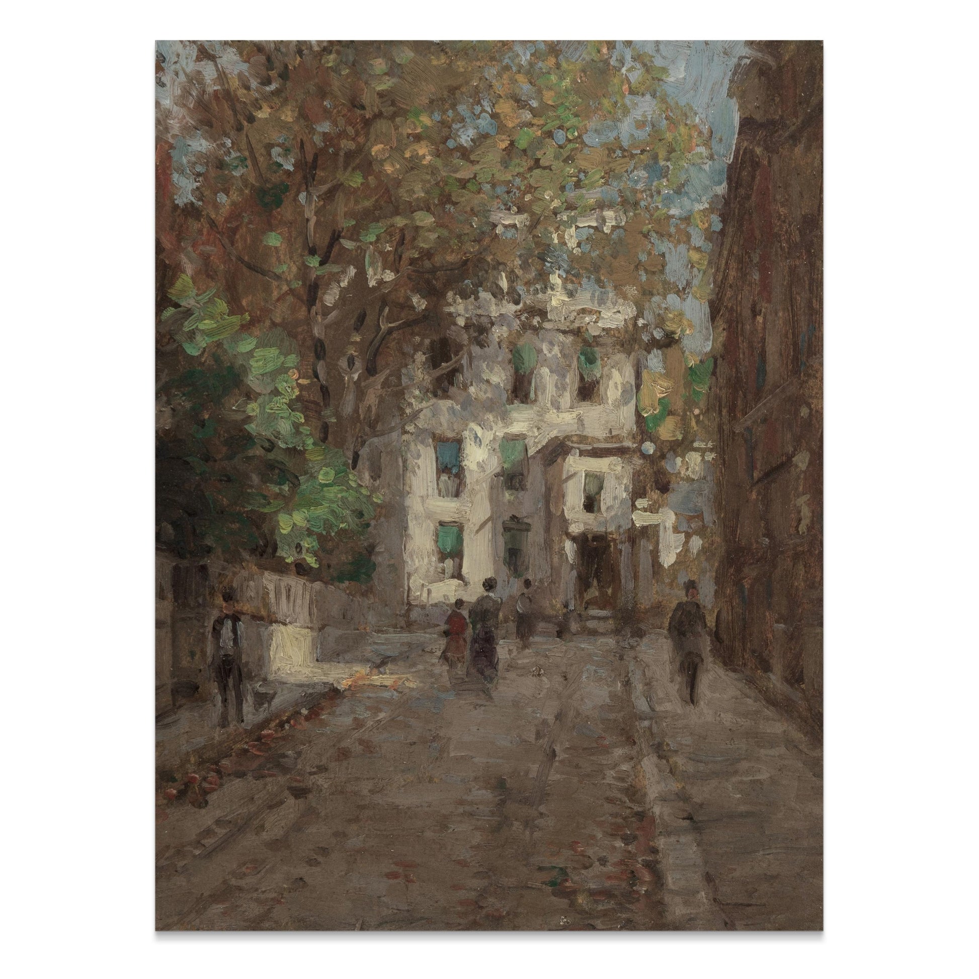 Premium Poster of Beautiful Vintage Street Scene Art Print Posters