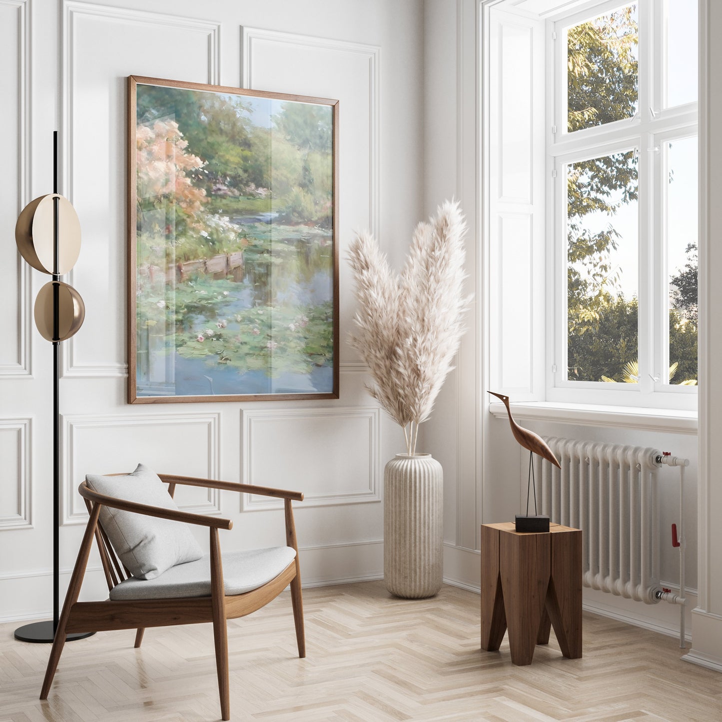 Premium Poster of Beautiful Water Lily Pond Art Canvas Wall Posters
