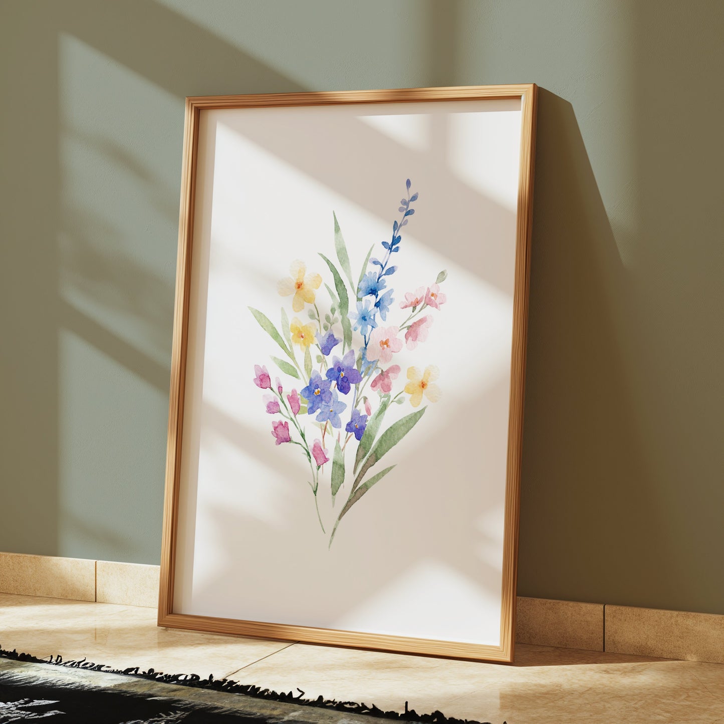 Premium Poster of Beautiful Watercolor Botanical Art Floral Design Posters