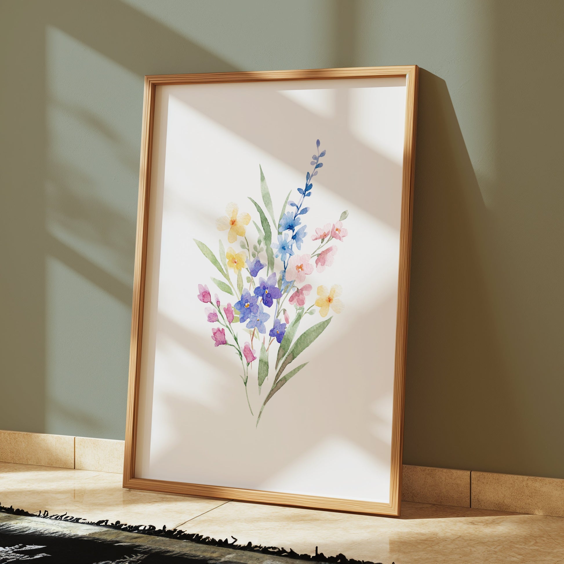 Premium Poster of Beautiful Watercolor Botanical Art Floral Design Posters