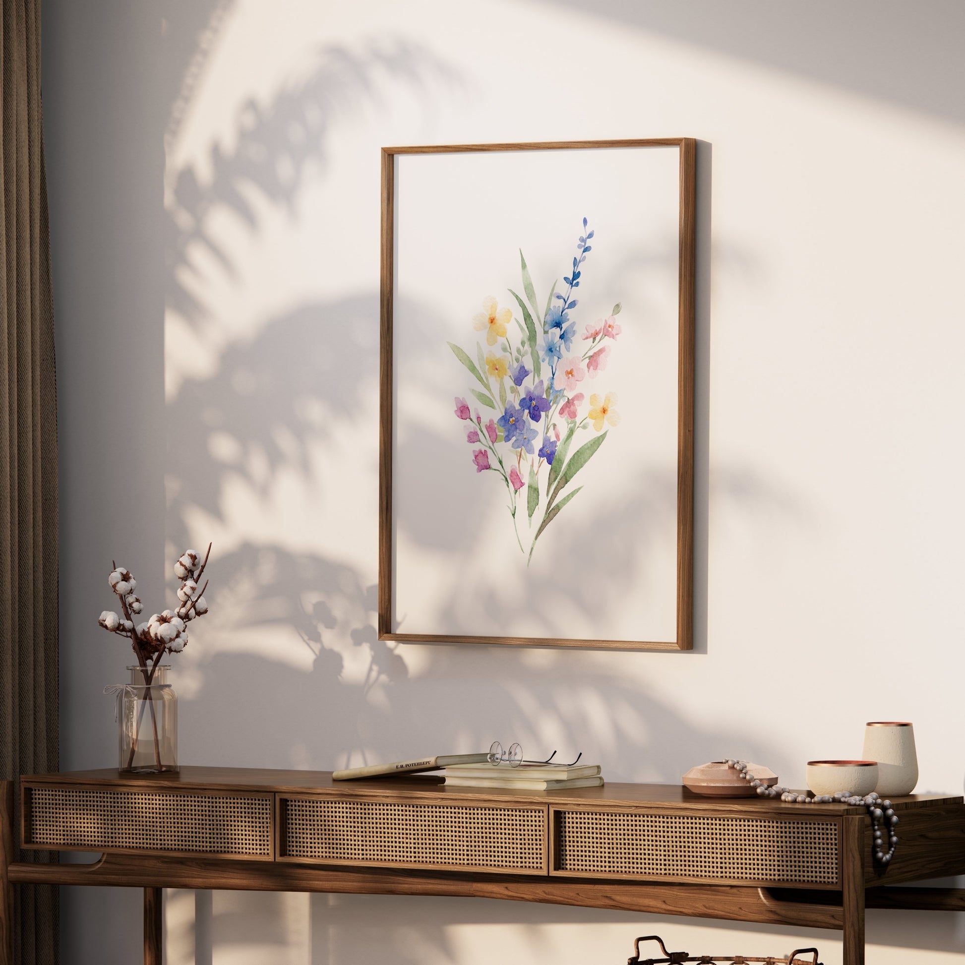 Premium Poster of Beautiful Watercolor Botanical Art Floral Design Posters