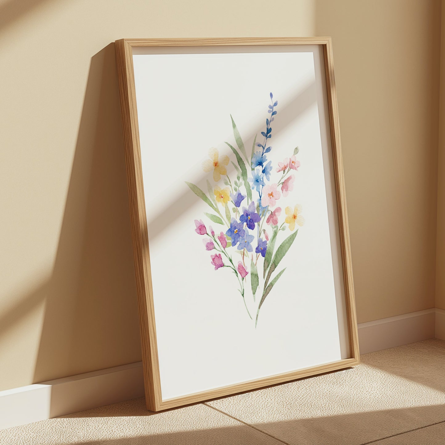 Premium Poster of Beautiful Watercolor Botanical Art Floral Design Posters