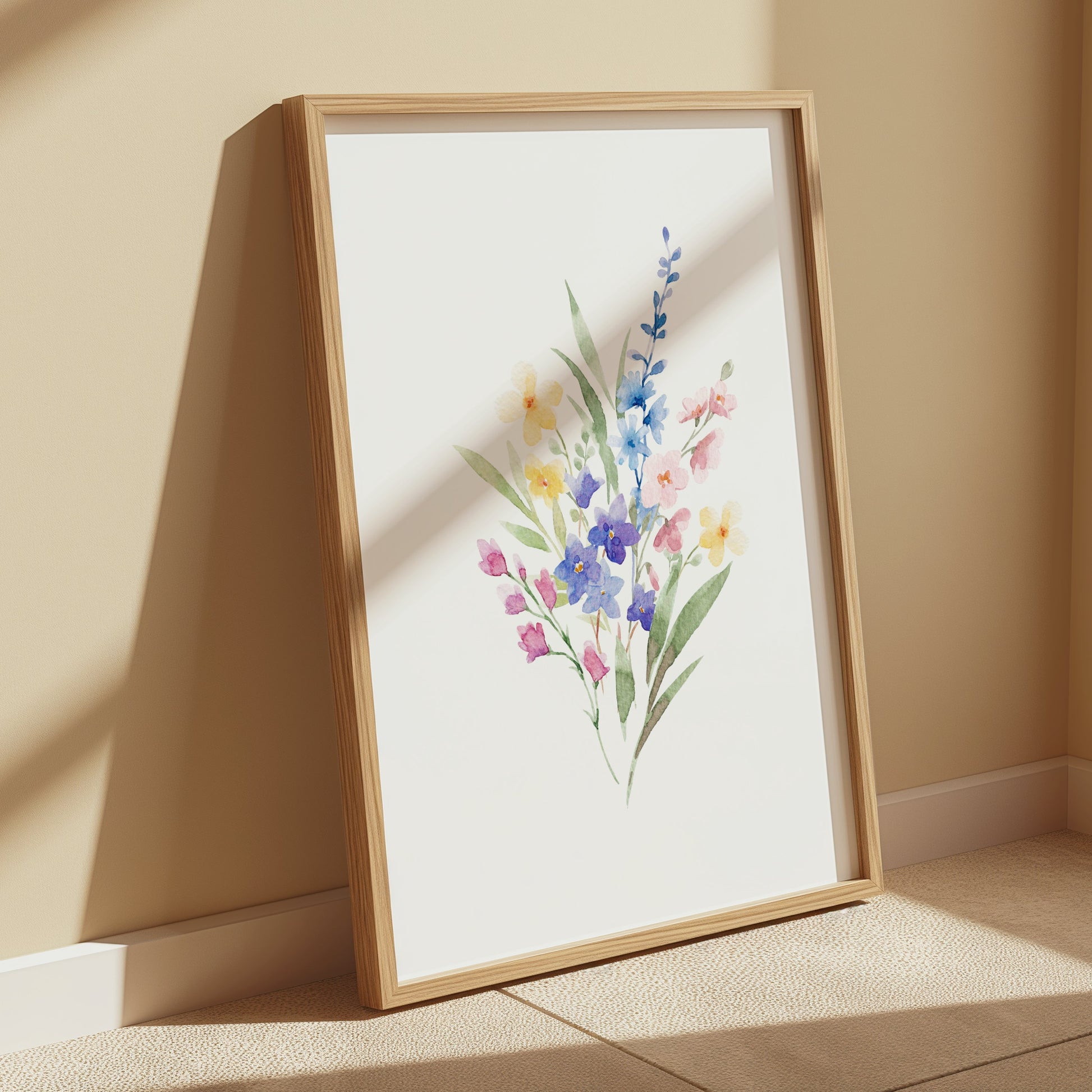 Premium Poster of Beautiful Watercolor Botanical Art Floral Design Posters
