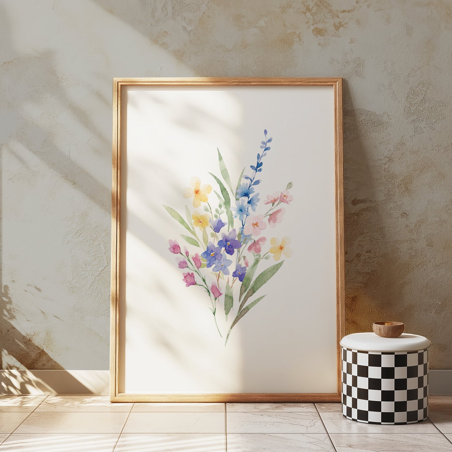 Premium Poster of Beautiful Watercolor Botanical Art Floral Design Posters