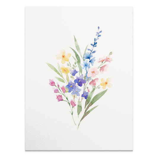 Premium Poster of Beautiful Watercolor Botanical Art Floral Design Posters