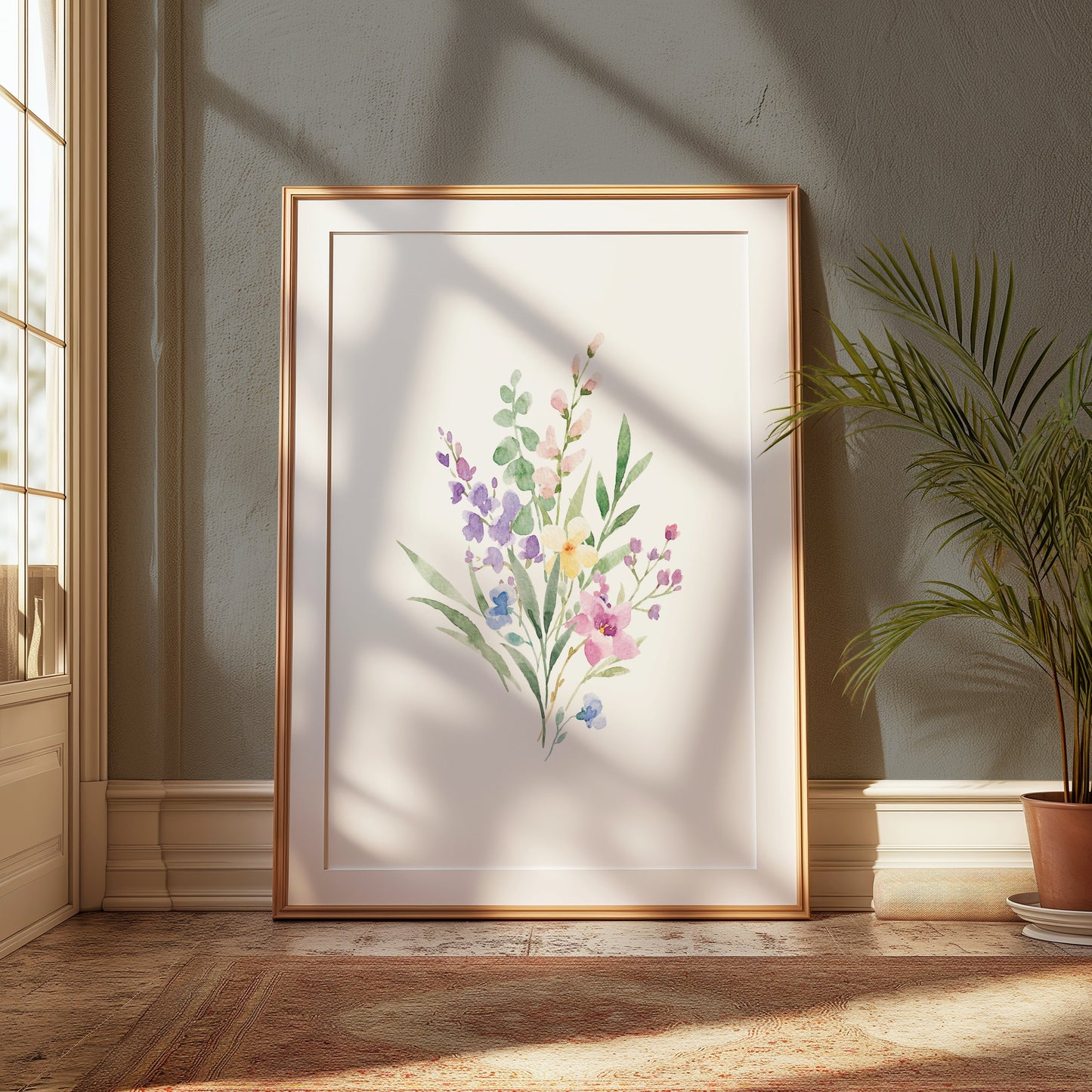 Premium Poster of Beautiful Watercolor Floral Botanical Art Posters