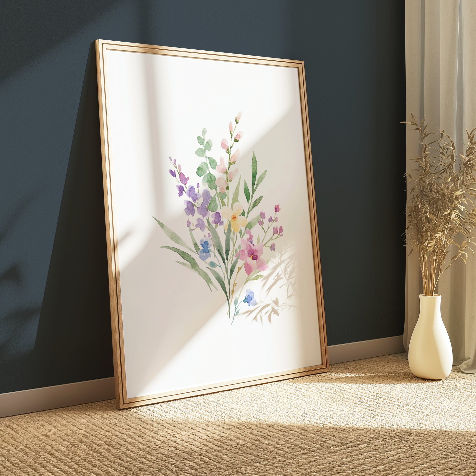 Premium Poster of Beautiful Watercolor Floral Botanical Art Posters