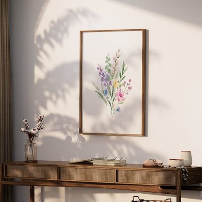 Premium Poster of Beautiful Watercolor Floral Botanical Art Posters