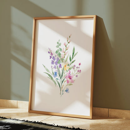 Premium Poster of Beautiful Watercolor Floral Botanical Art Posters