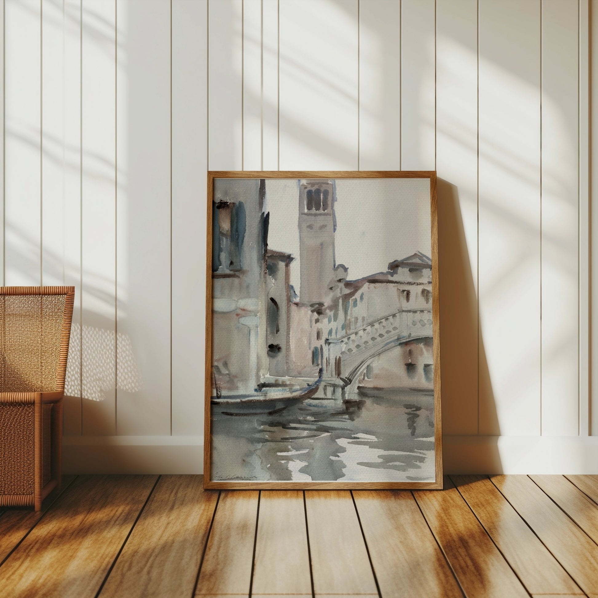 Premium Poster of Beautiful Watercolor Scene of Venice Canals Posters