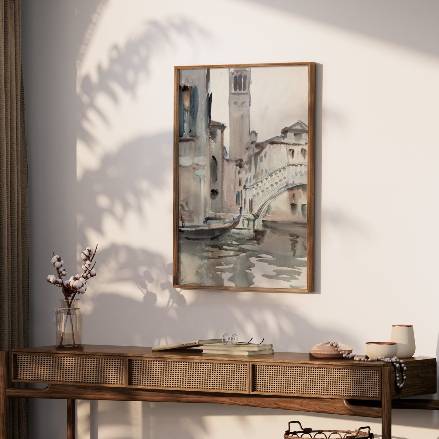 Premium Poster of Beautiful Watercolor Scene of Venice Canals Posters
