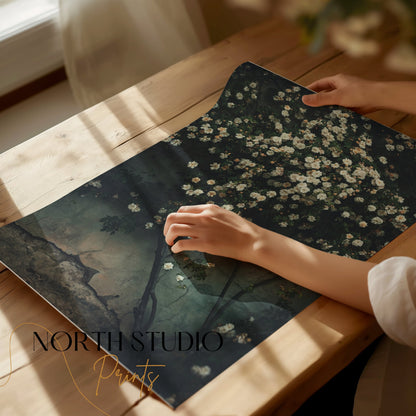 Premium Poster of Beautiful White Roses on Green Wall Art Posters