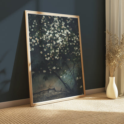 Premium Poster of Beautiful White Roses on Green Wall Art Posters