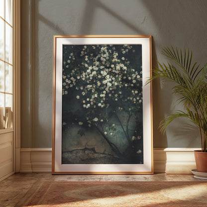 Premium Poster of Beautiful White Roses on Green Wall Art Posters