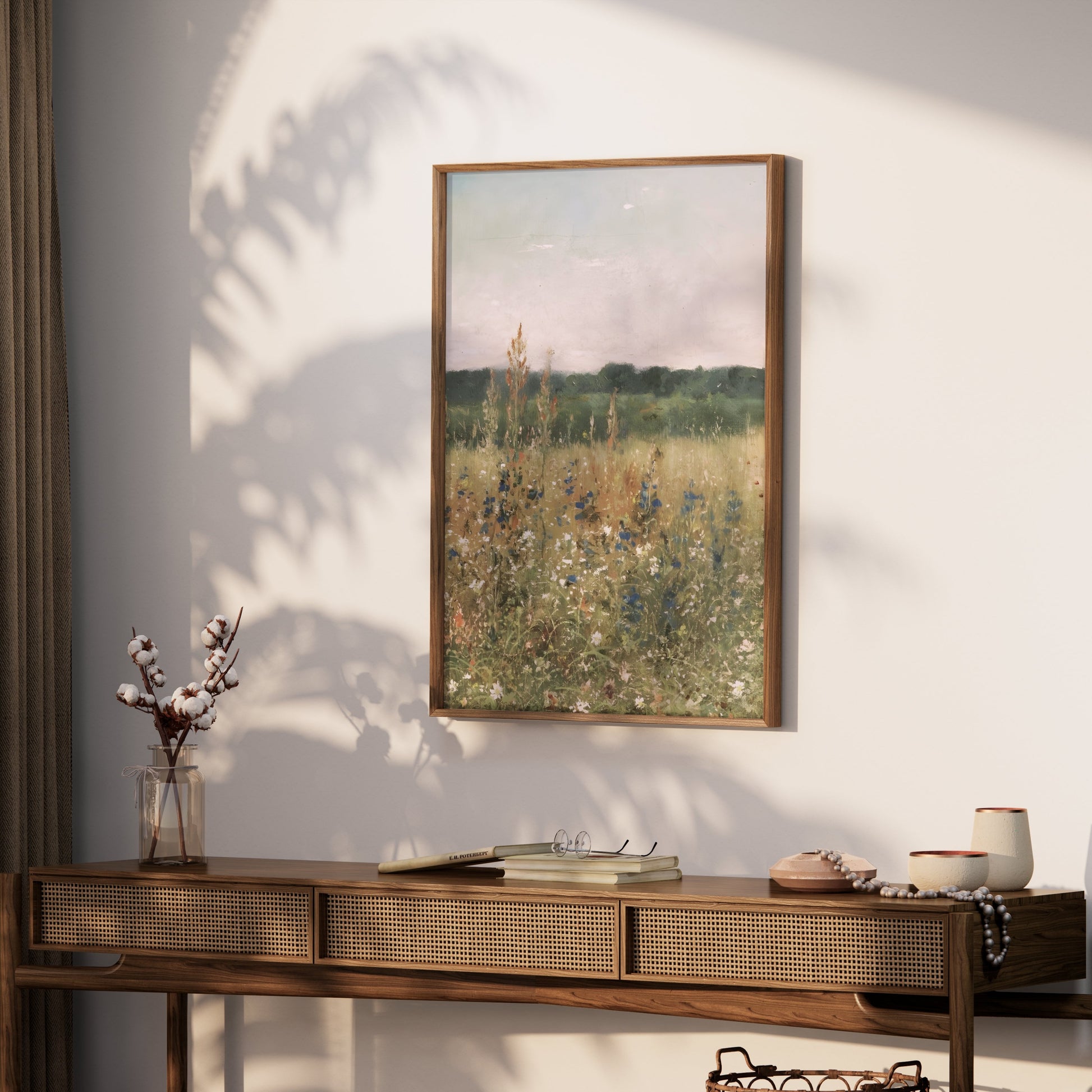 Premium Poster of Beautiful Wildflower Meadow Landscape Wall Art Posters