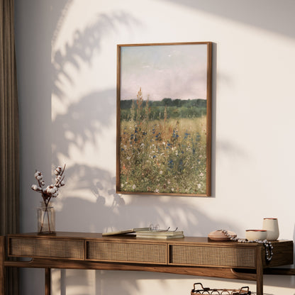 Premium Poster of Beautiful Wildflower Meadow Landscape Wall Art Posters