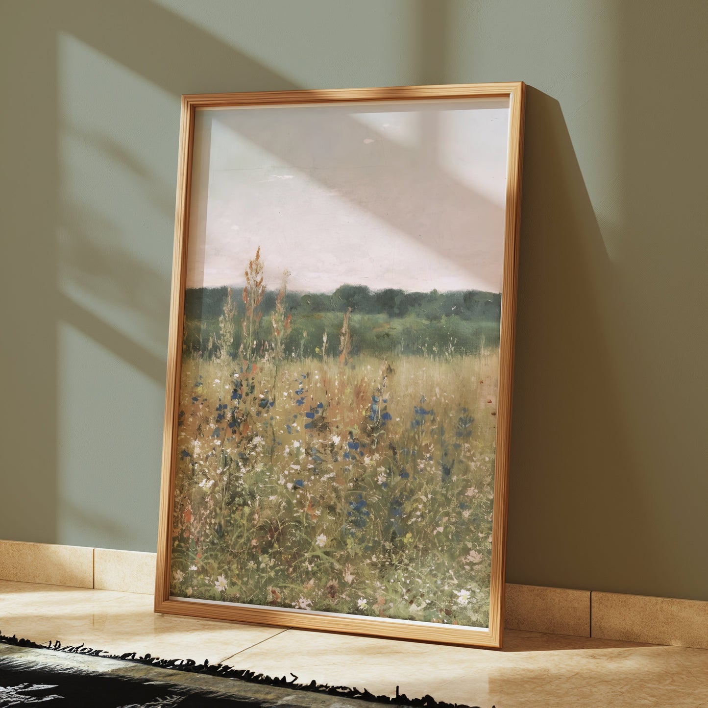 Premium Poster of Beautiful Wildflower Meadow Landscape Wall Art Posters