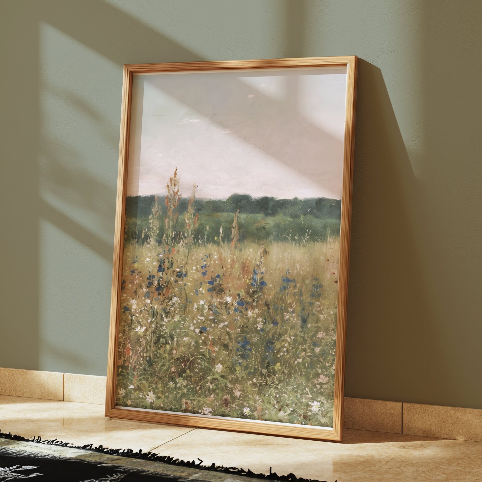 Premium Poster of Beautiful Wildflower Meadow Landscape Wall Art Posters