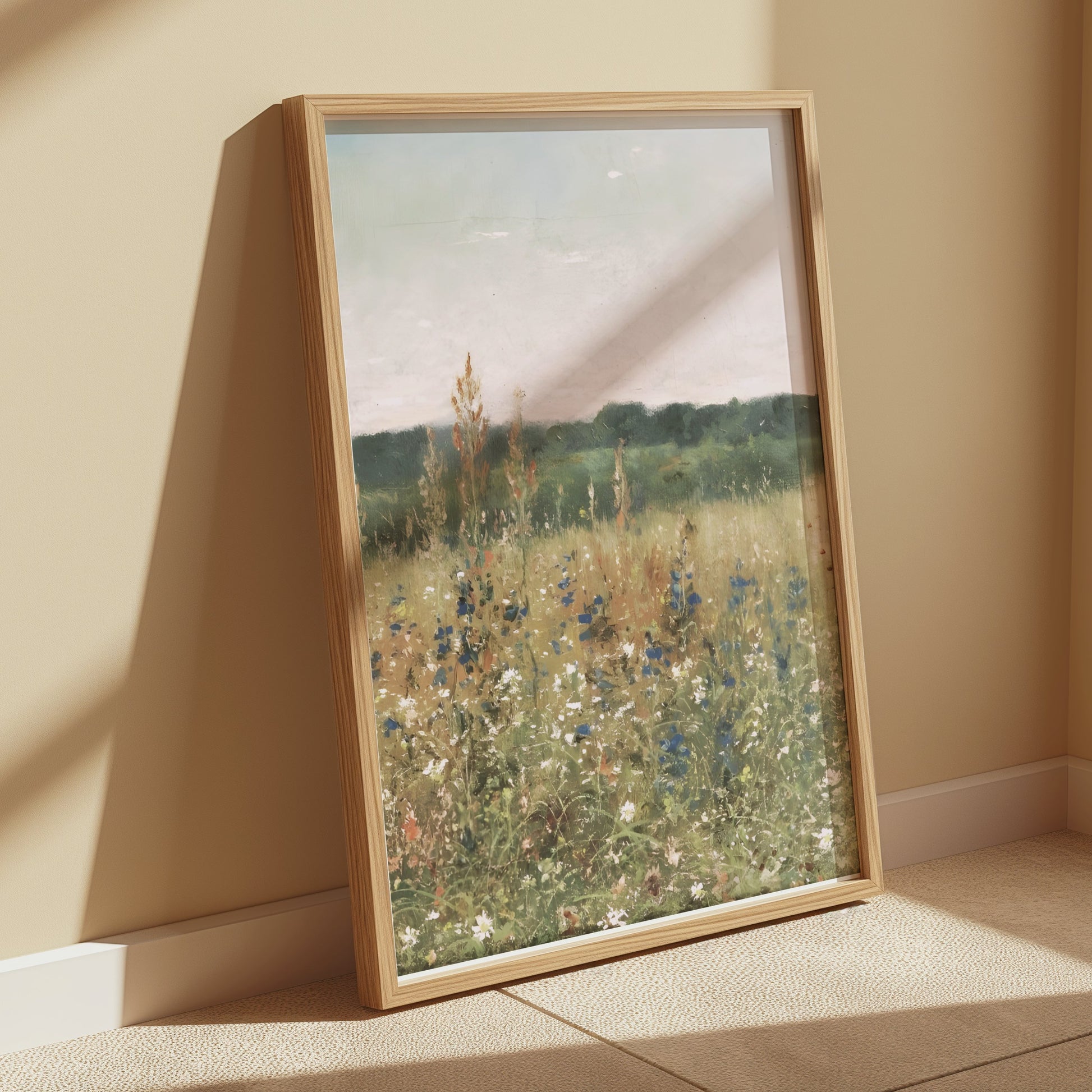 Premium Poster of Beautiful Wildflower Meadow Landscape Wall Art Posters