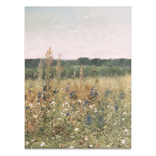 Premium Poster of Beautiful Wildflower Meadow Landscape Wall Art Posters