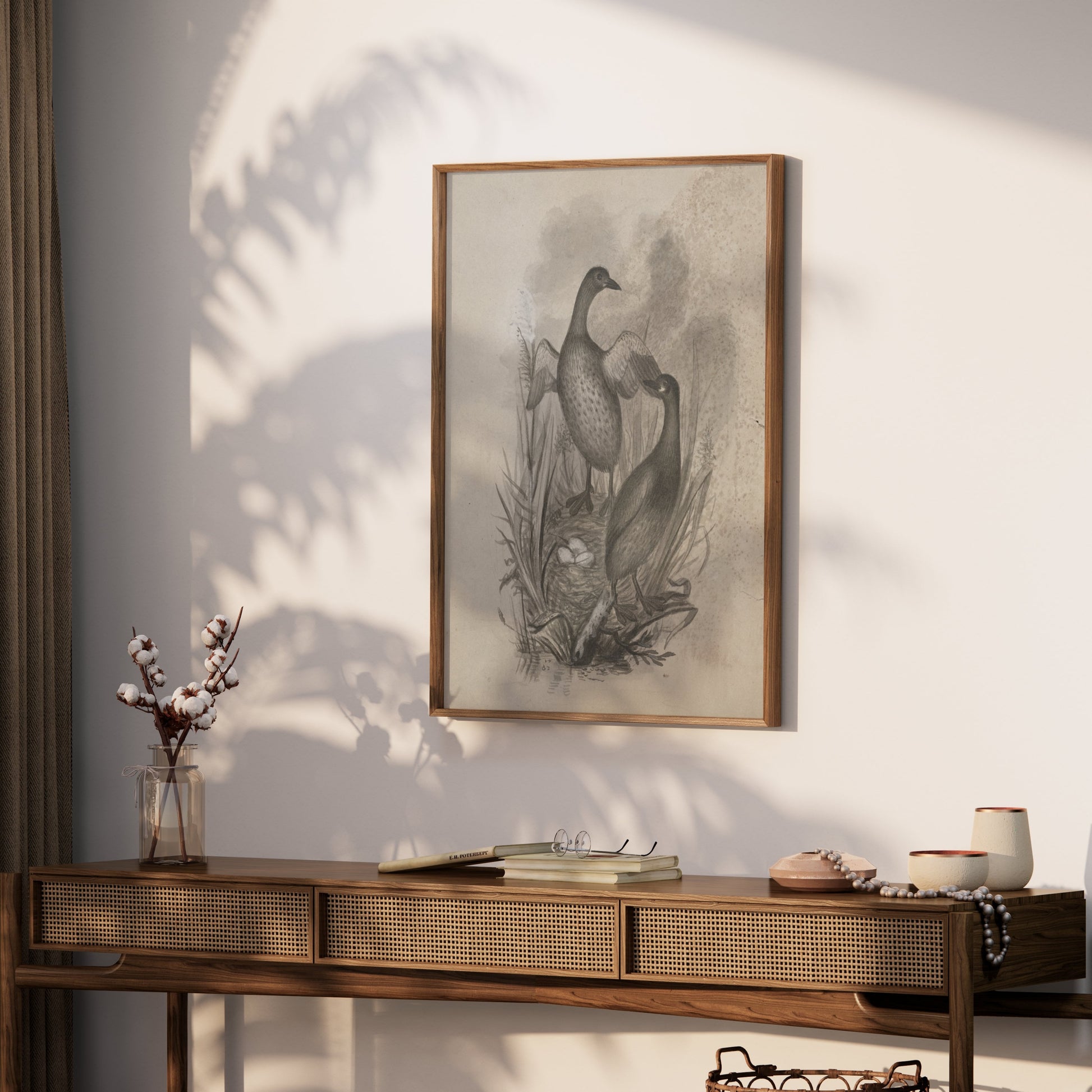 Premium Poster of Beautiful Wildlife Art Print of Ducks in Nest Posters