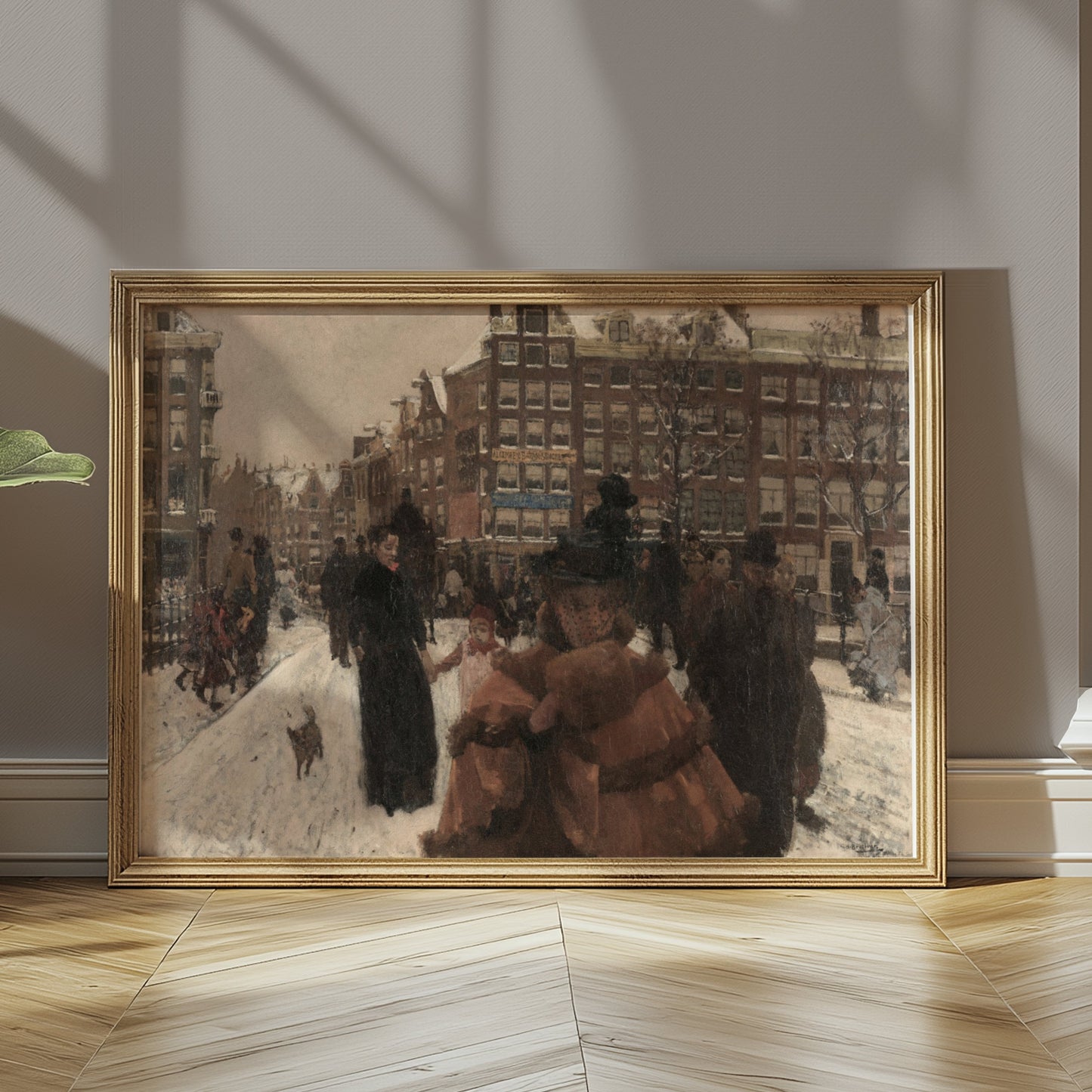 Premium Poster of Beautiful Winter Scene With People Posters