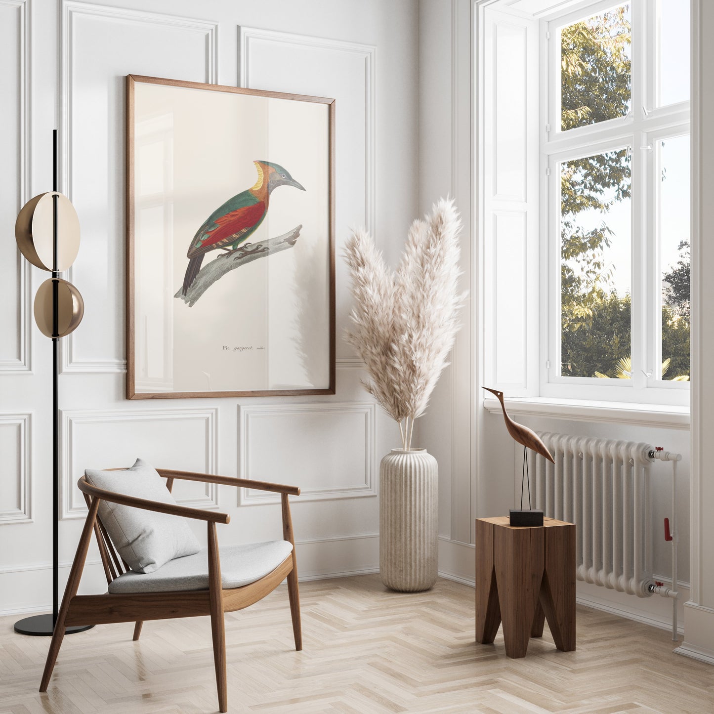Premium Poster of Beautifully Illustrated Picus Viridis Bird Posters