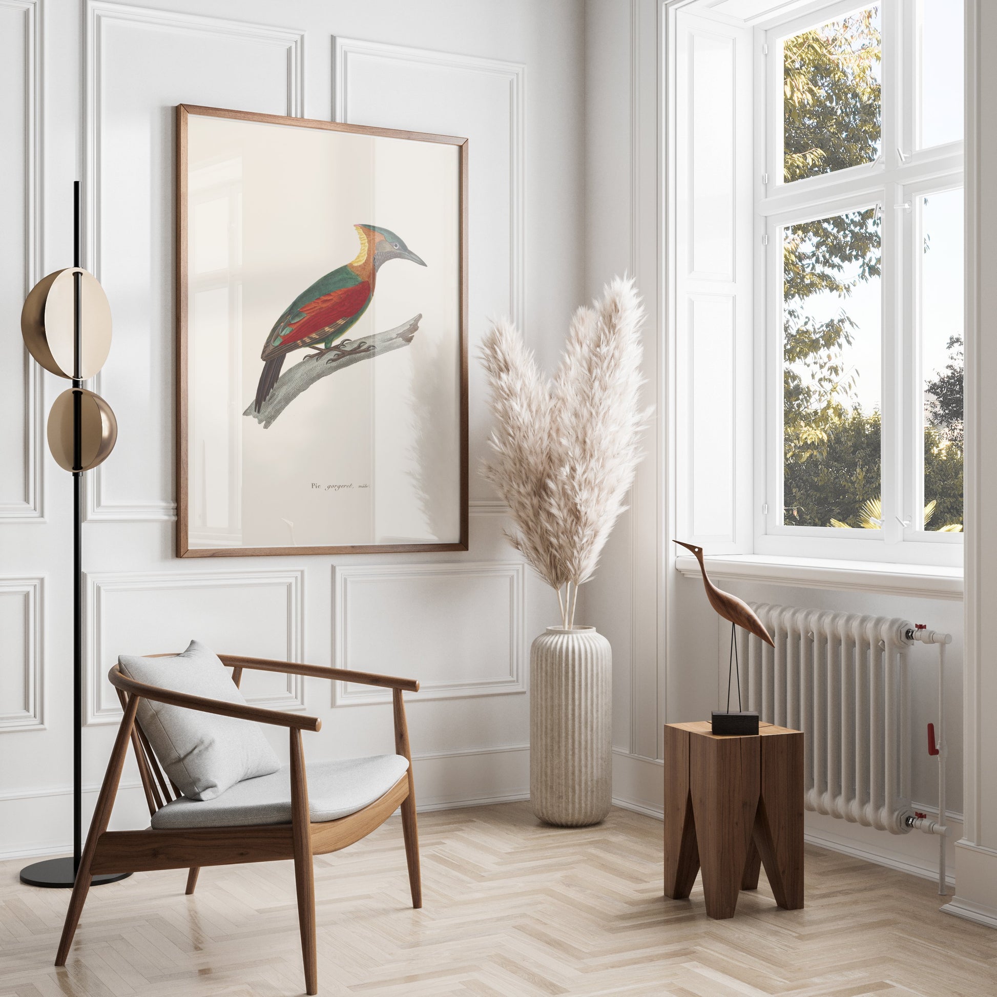 Premium Poster of Beautifully Illustrated Picus Viridis Bird Posters