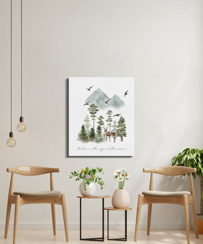 Premium Poster of Believe in the Magic of the Season Canvas Wraps