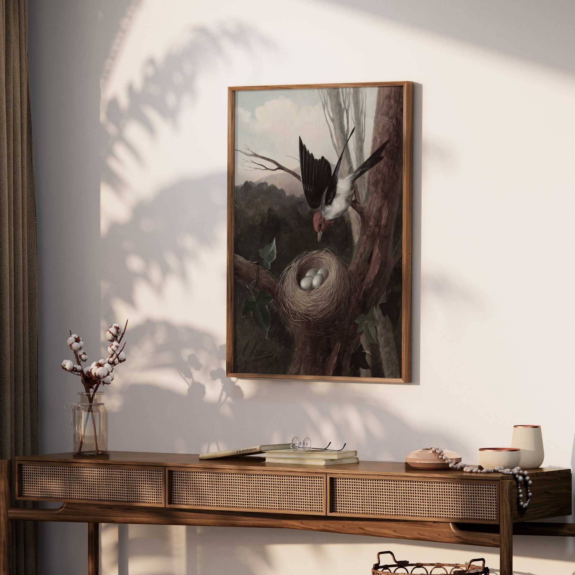 Premium Poster of Bird Nesting in the Wilderness Nature Scene Posters