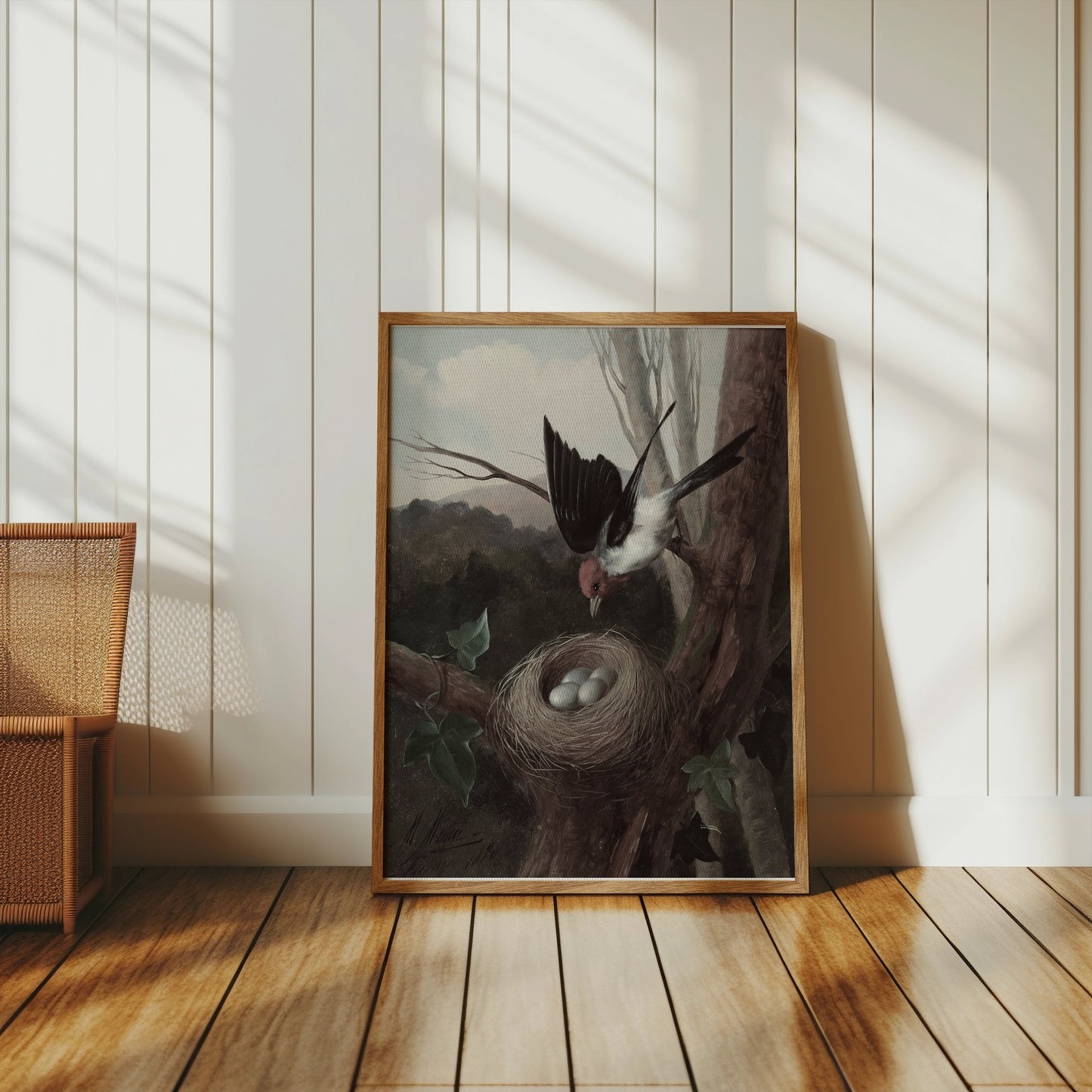 Premium Poster of Bird Nesting in the Wilderness Nature Scene Posters