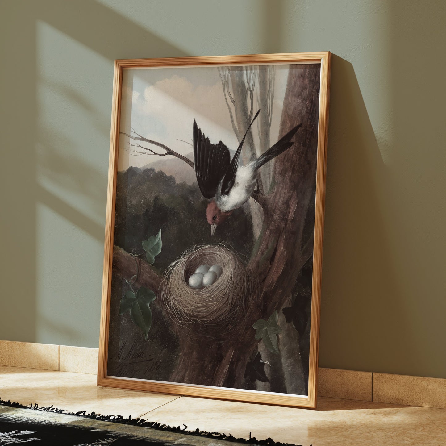 Premium Poster of Bird Nesting in the Wilderness Nature Scene Posters