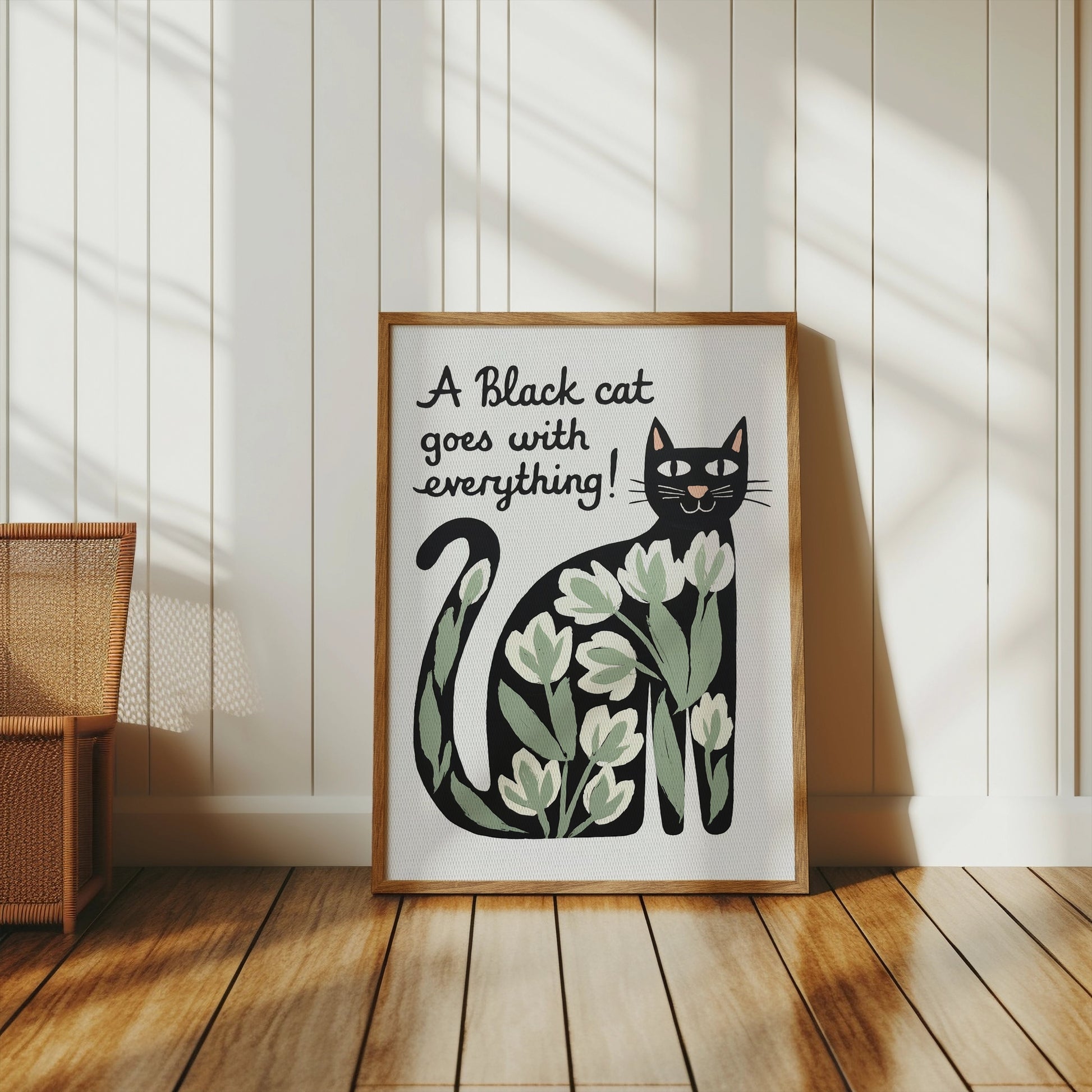 Premium Poster of Black Cat Goes with Everything Artistic Posters