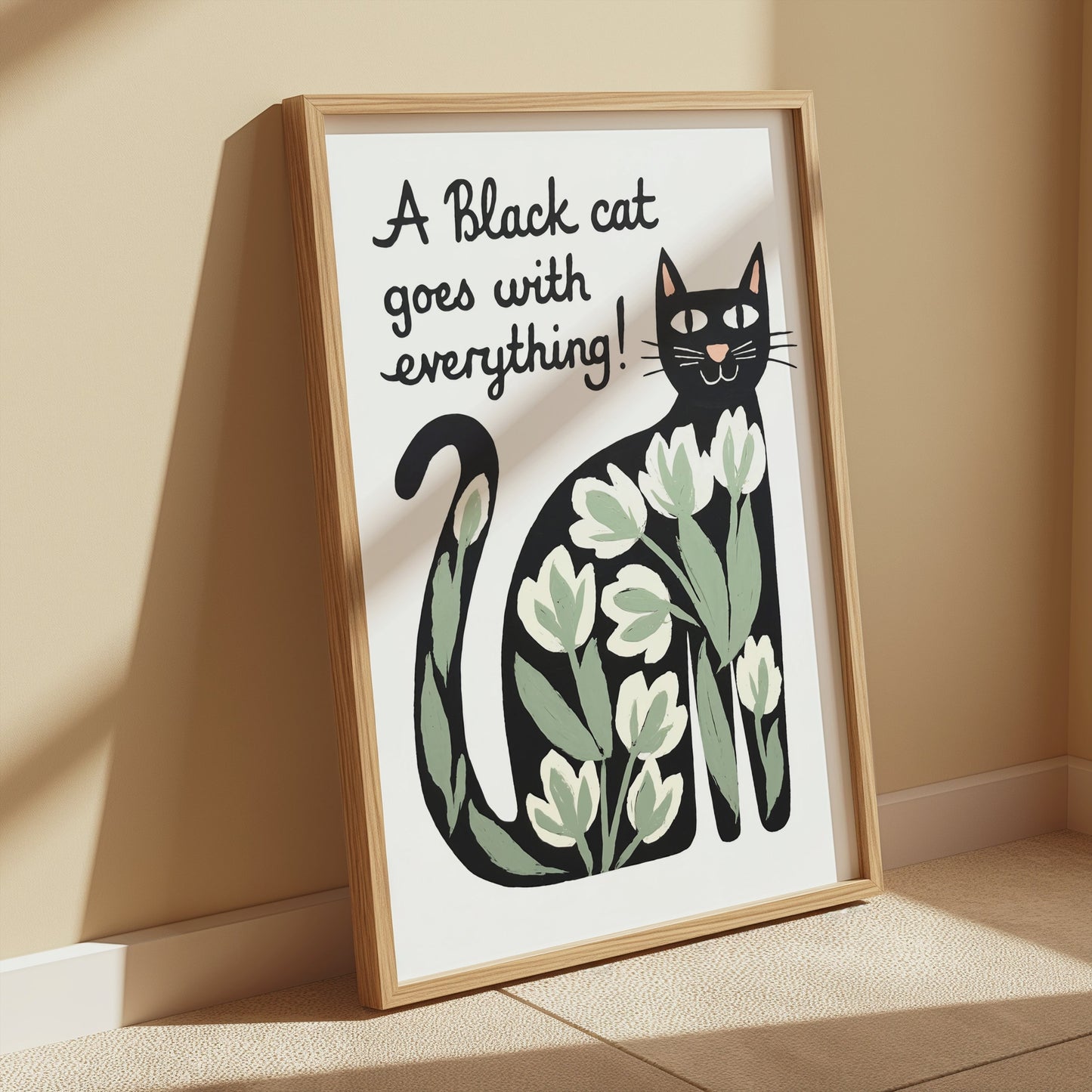 Premium Poster of Black Cat Goes with Everything Artistic Posters
