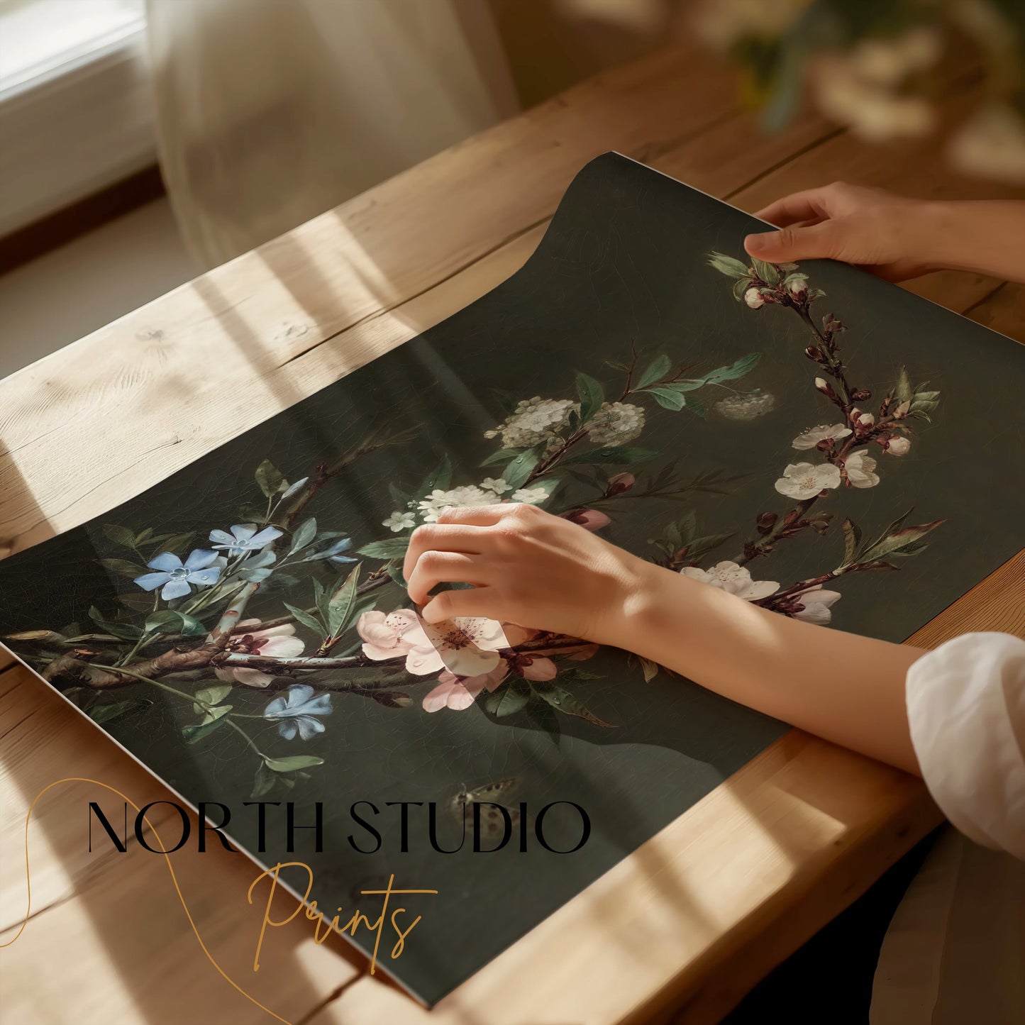 Premium Poster of Blossoming Branches in Nature Art Print Posters
