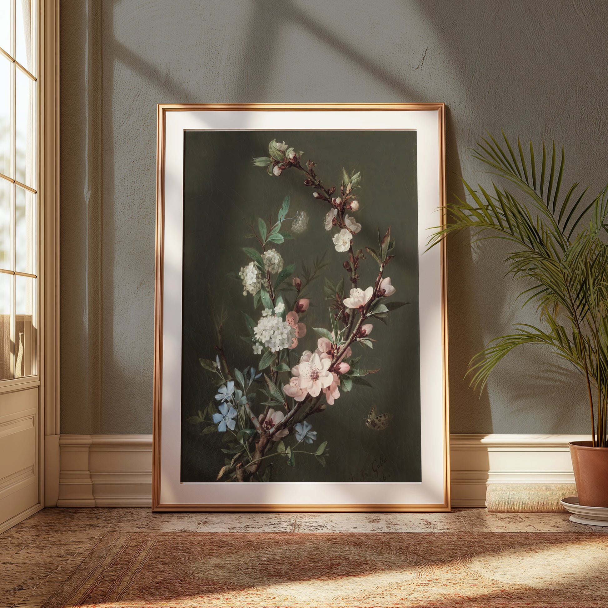 Premium Poster of Blossoming Branches in Nature Art Print Posters