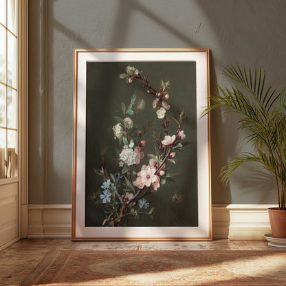 Premium Poster of Blossoming Branches in Nature Art Print Posters