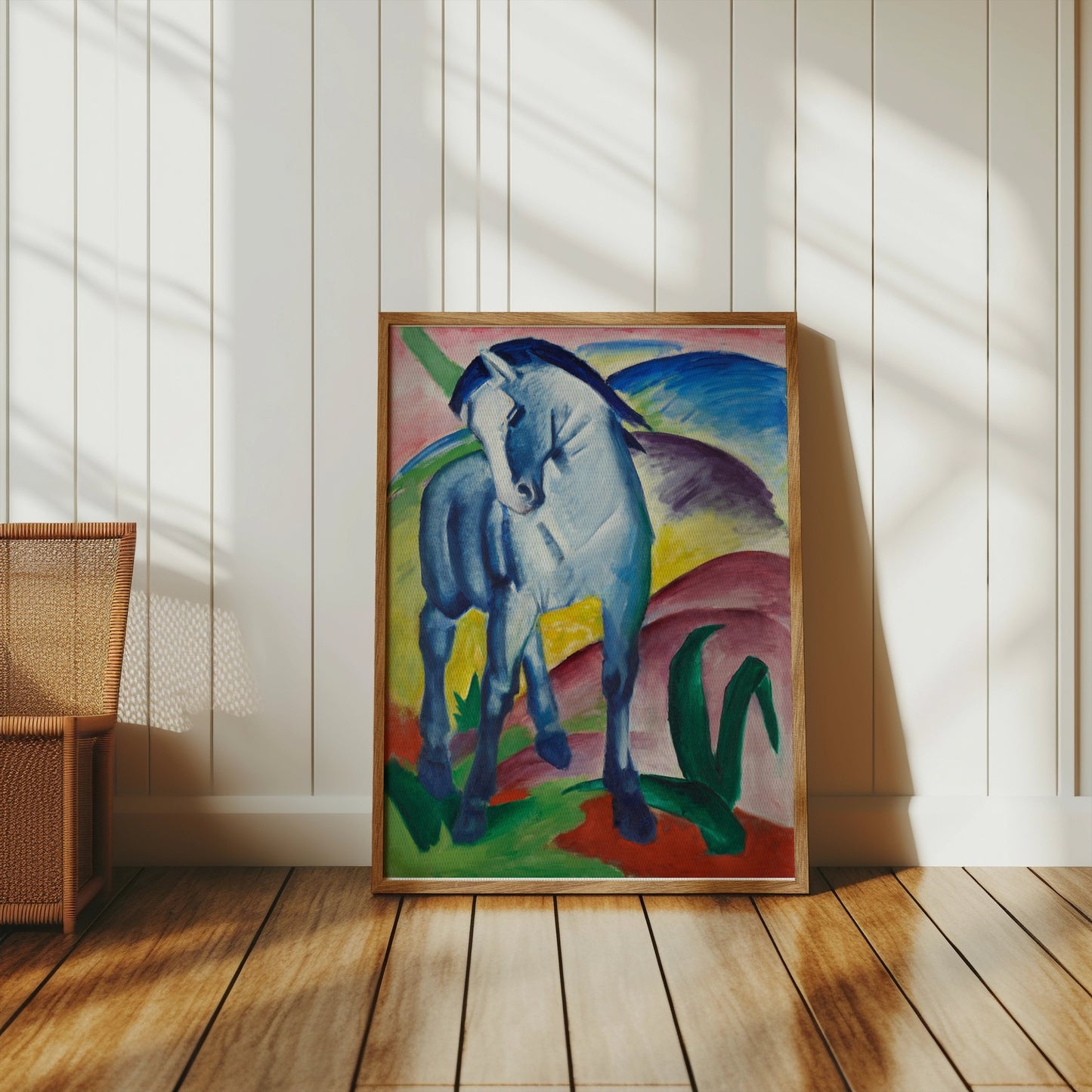 Premium Poster of Blue Horse Expressionist Art Decor Posters