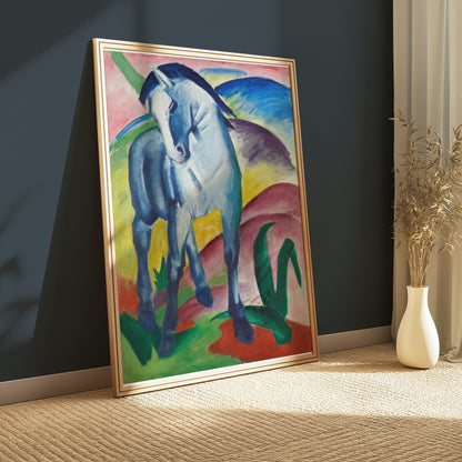 Premium Poster of Blue Horse Expressionist Art Decor Posters
