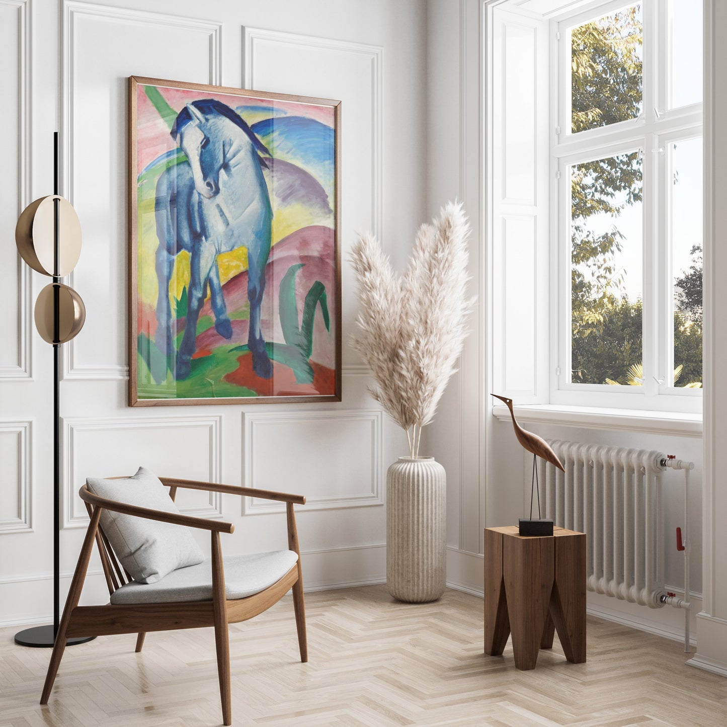 Premium Poster of Blue Horse Expressionist Art Decor Posters