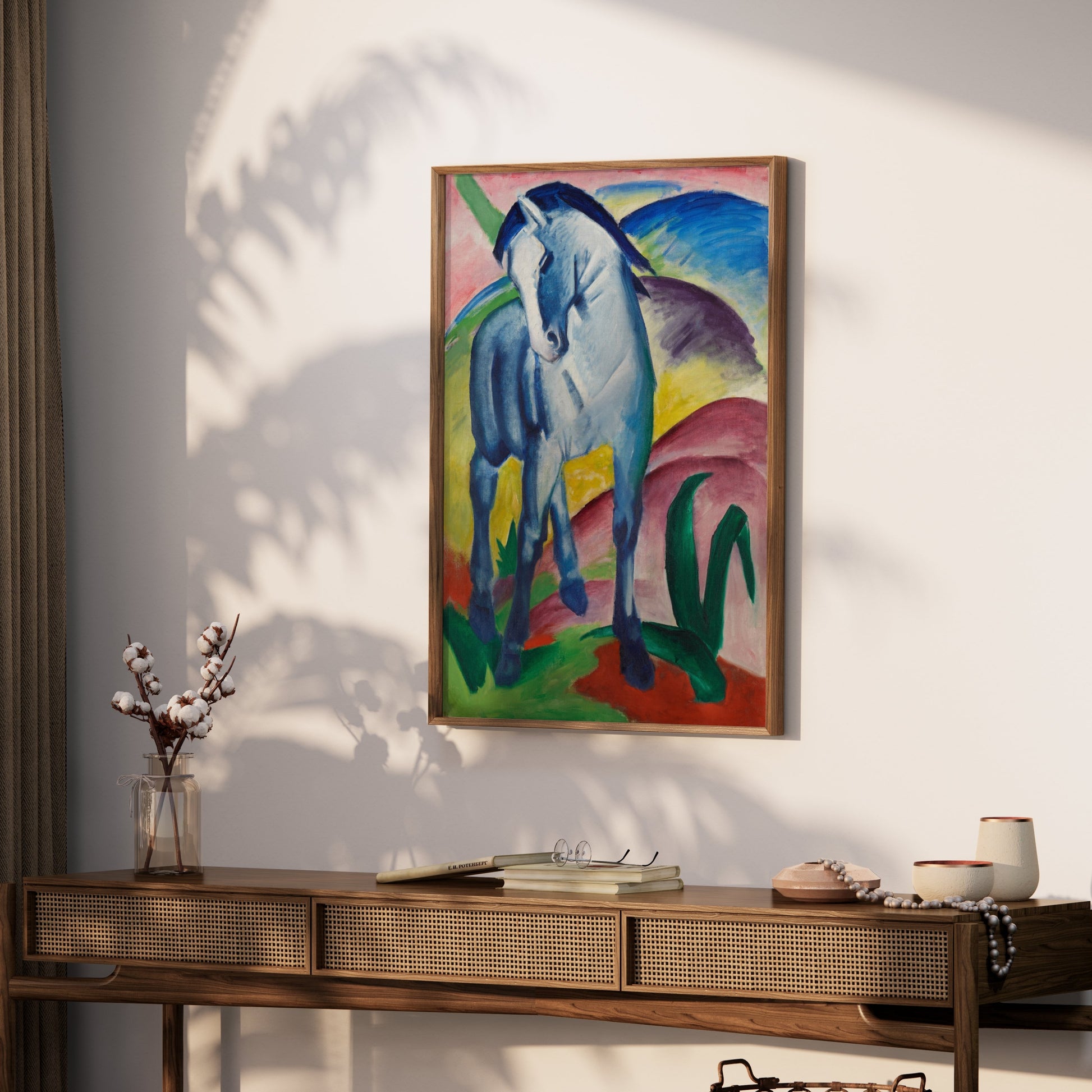 Premium Poster of Blue Horse Expressionist Art Decor Posters