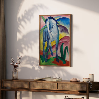 Premium Poster of Blue Horse Expressionist Art Decor Posters
