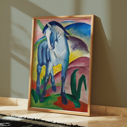 Premium Poster of Blue Horse Expressionist Art Decor Posters