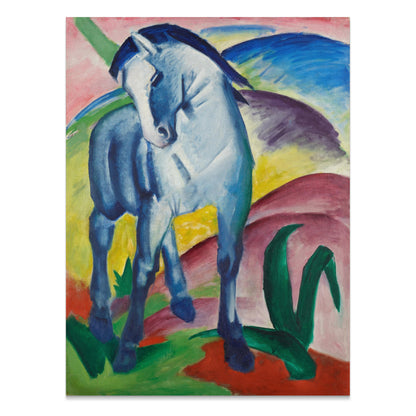 Premium Poster of Blue Horse Expressionist Art Decor Posters