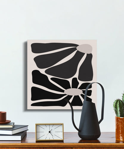 Premium Poster of Bold Abstract Flowers Design Canvas Wraps