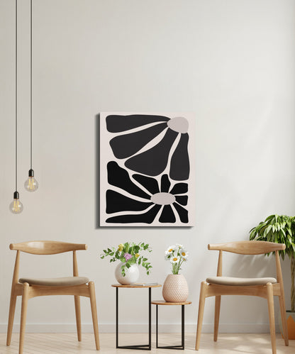 Premium Poster of Bold Abstract Flowers Design Canvas Wraps