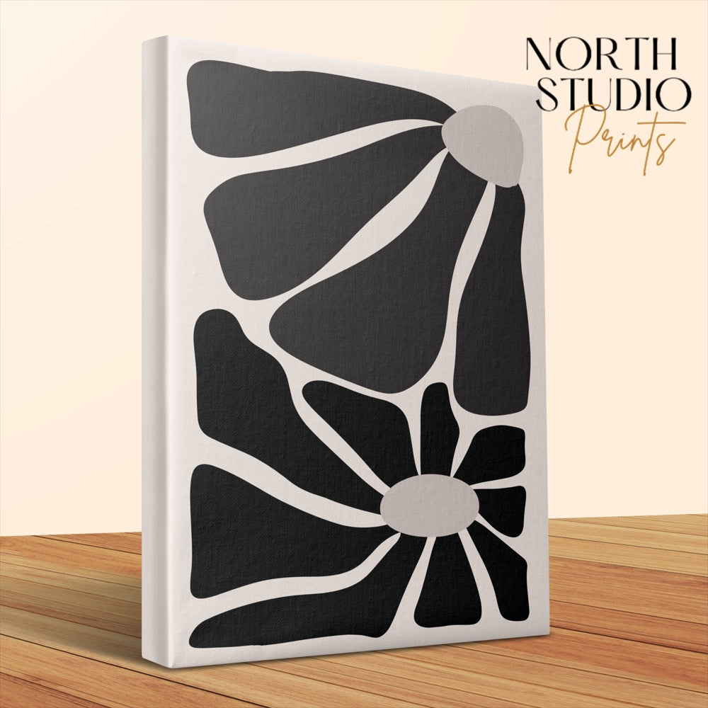 Premium Poster of Bold Abstract Flowers Design Canvas Wraps