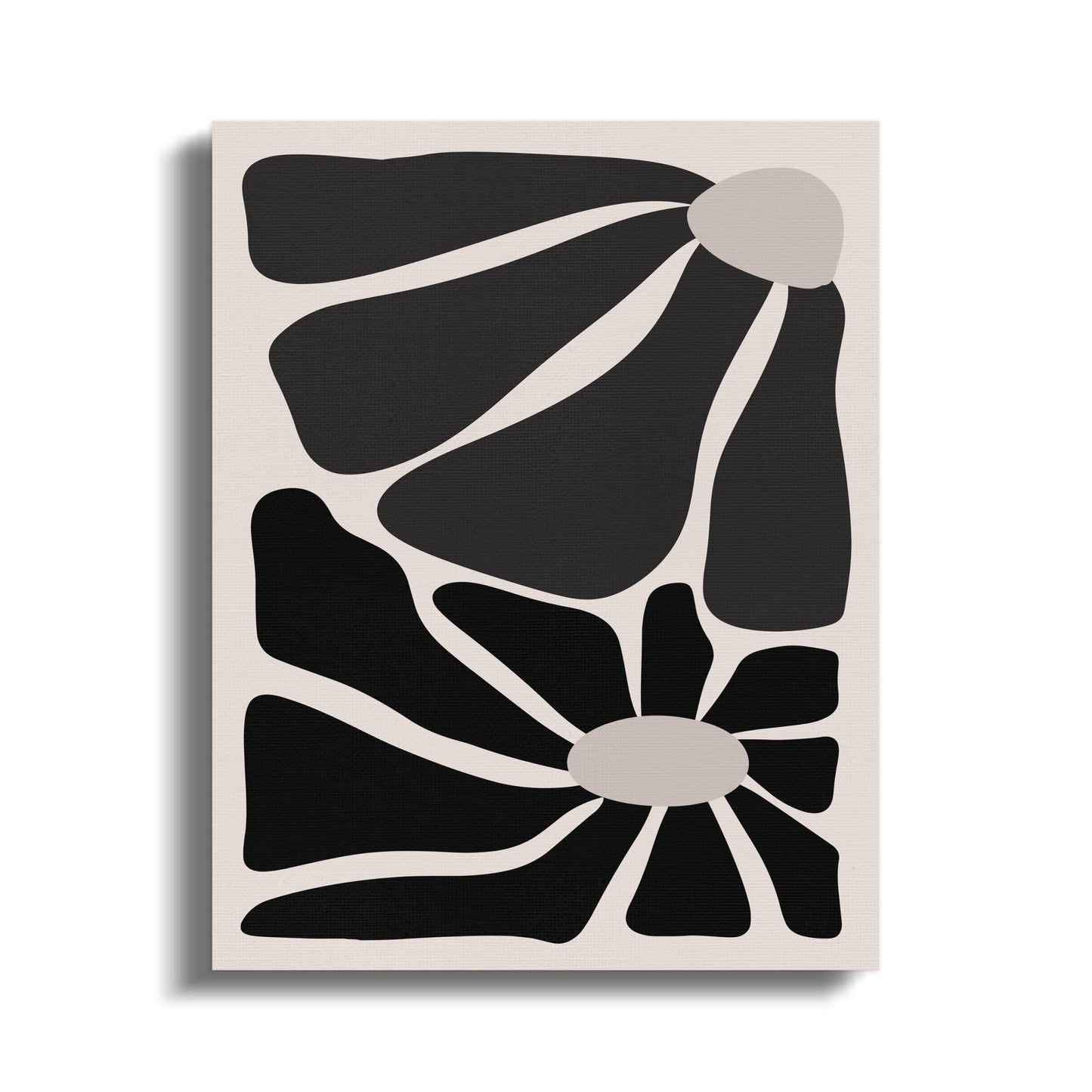 Premium Poster of Bold Abstract Flowers Design Canvas Wraps